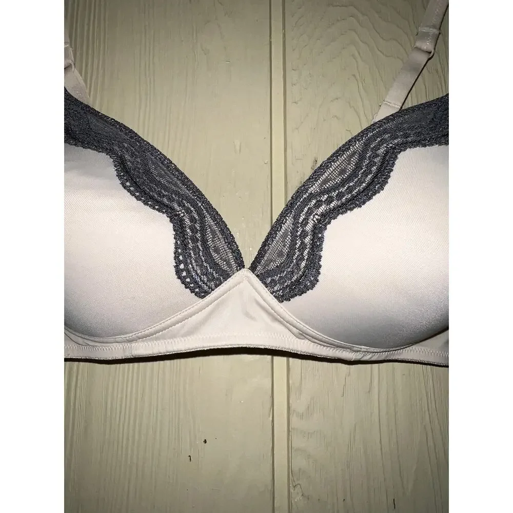 36B Warner's Bra Wirefree Push-Up T-Shirt Wireless Comfort Lightly Lined Tan - Picture 3 of 6